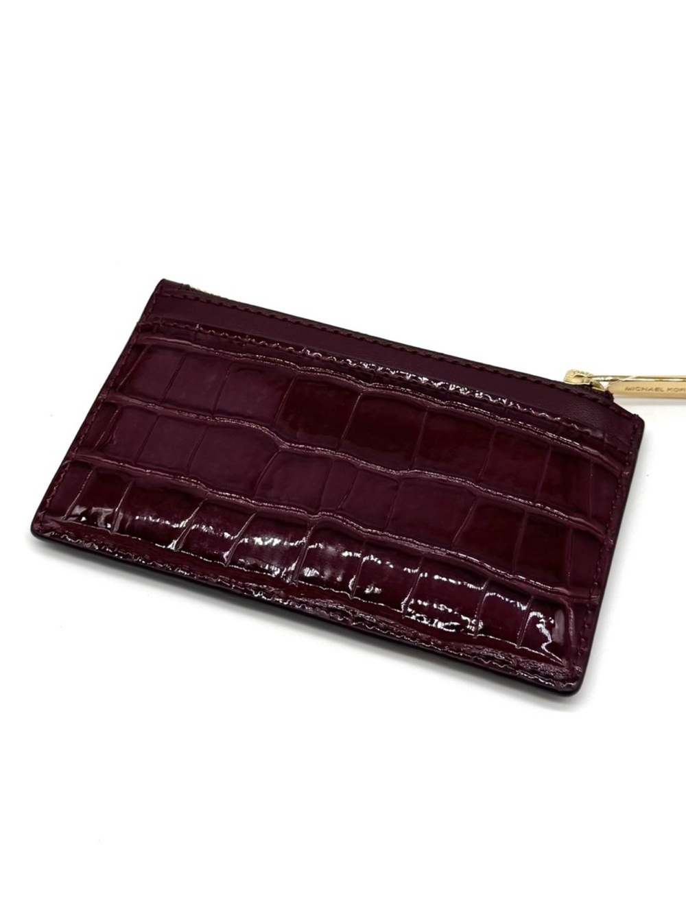 Michael Kors Medium Logo Card Case Wallet Ox Blood Multi - Picture 6 of 8